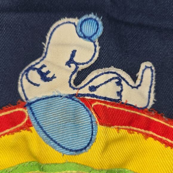 Vintage Peanuts Snoopy Navy Bell Bottoms 18 Months 1970s Patch 17" L 16" W 9" I - Picture 4 of 9